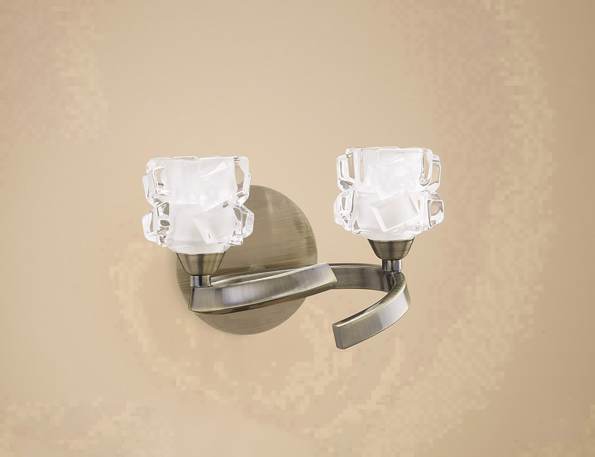 Ice Antique Brass Wall Lights Mantra Armed Wall Lights